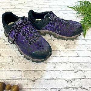Timberland Pro Alloy Toe Women's Anti Fatigue Powertrain Work Shoe Size 7 Purple
